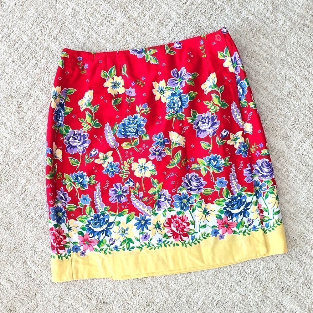Talbots Petite | Floral Wrap Skirt